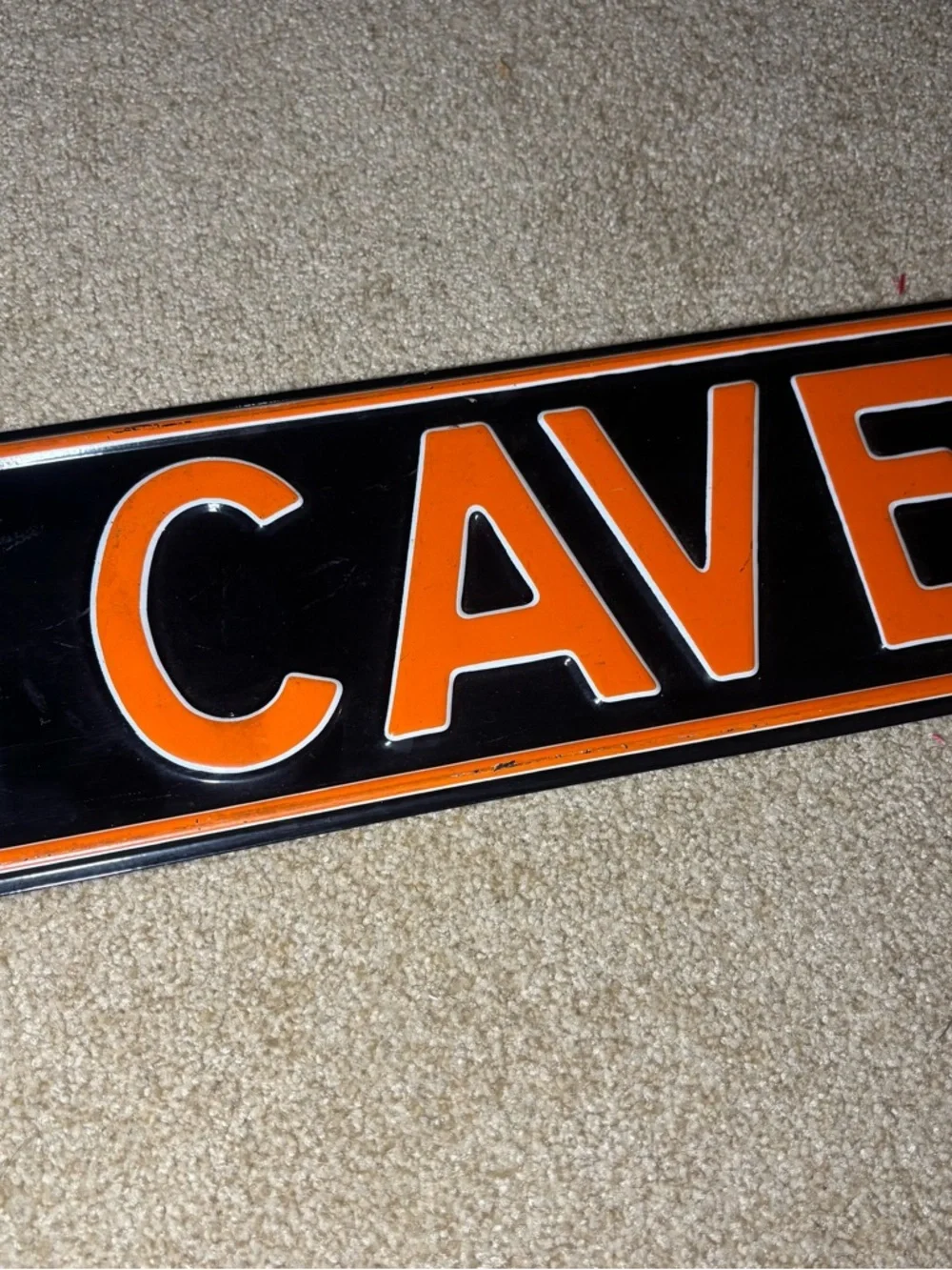 Large San Francisco Giants Man Cave Sign - Black & Orange 3 feet length